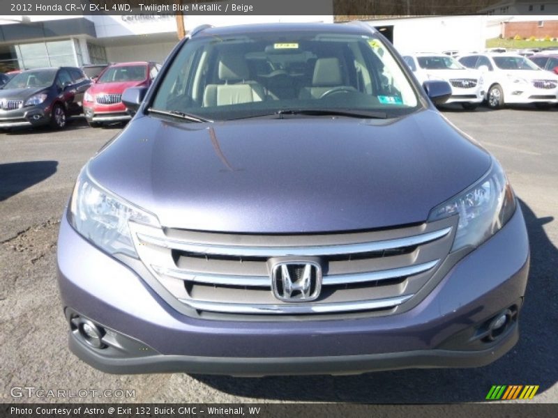 Twilight Blue Metallic / Beige 2012 Honda CR-V EX-L 4WD