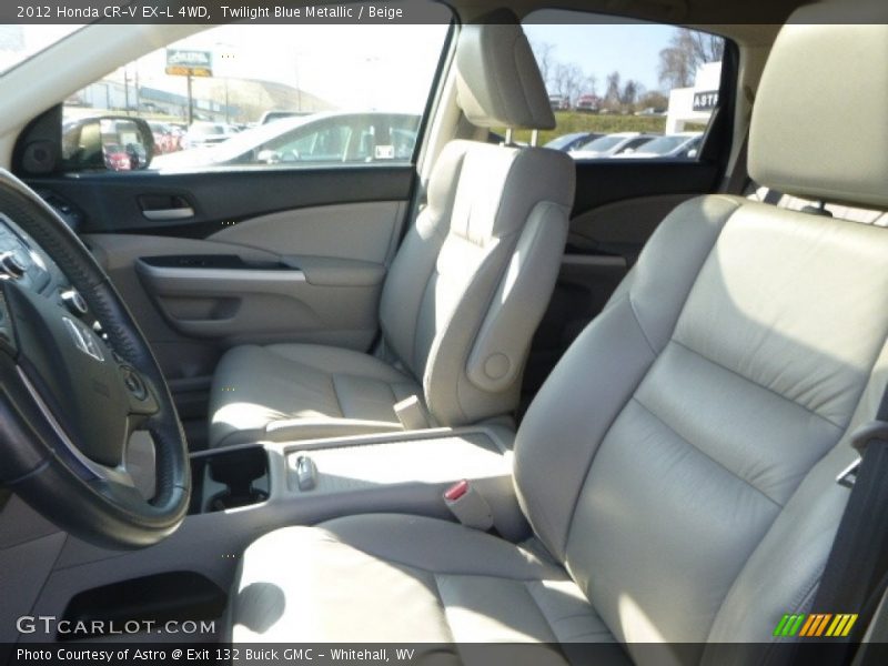 Twilight Blue Metallic / Beige 2012 Honda CR-V EX-L 4WD
