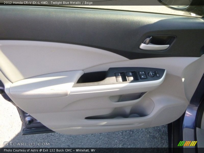 Twilight Blue Metallic / Beige 2012 Honda CR-V EX-L 4WD