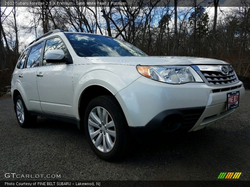 Satin White Pearl / Platinum 2012 Subaru Forester 2.5 X Premium