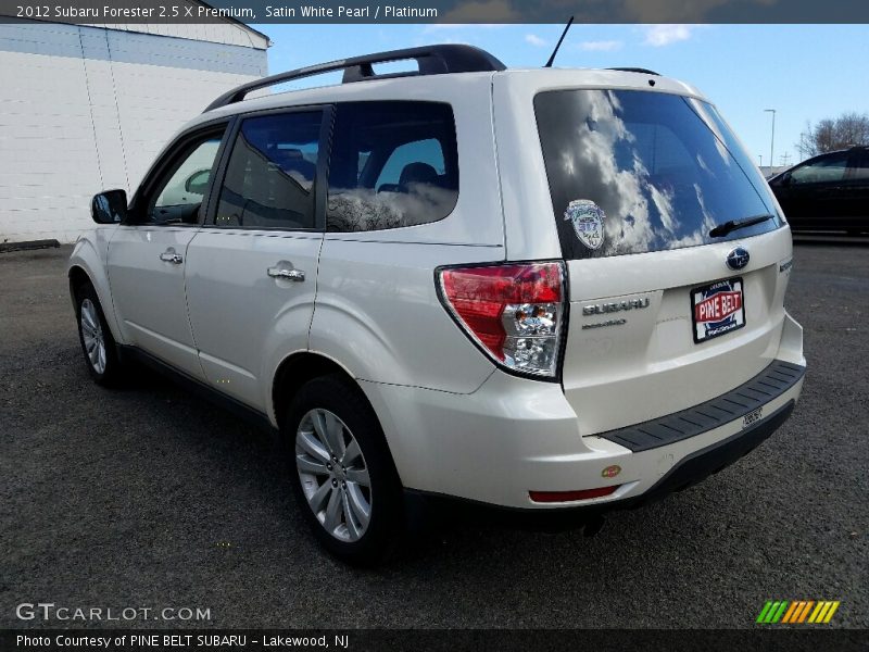 Satin White Pearl / Platinum 2012 Subaru Forester 2.5 X Premium
