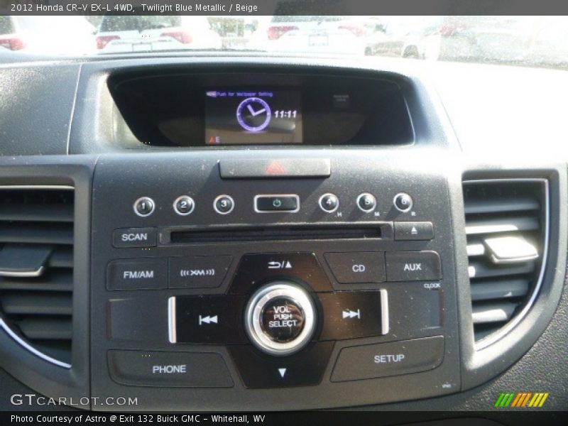 Twilight Blue Metallic / Beige 2012 Honda CR-V EX-L 4WD
