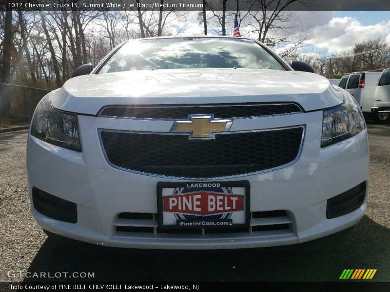 Summit White / Jet Black/Medium Titanium 2012 Chevrolet Cruze LS