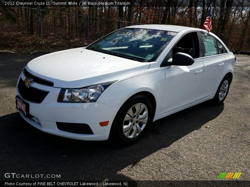 Summit White / Jet Black/Medium Titanium 2012 Chevrolet Cruze LS