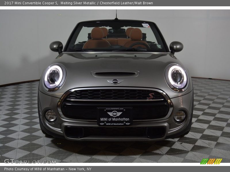 Melting Silver Metallic / Chesterfield Leather/Malt Brown 2017 Mini Convertible Cooper S