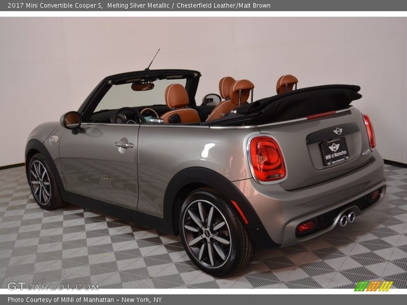 Melting Silver Metallic / Chesterfield Leather/Malt Brown 2017 Mini Convertible Cooper S