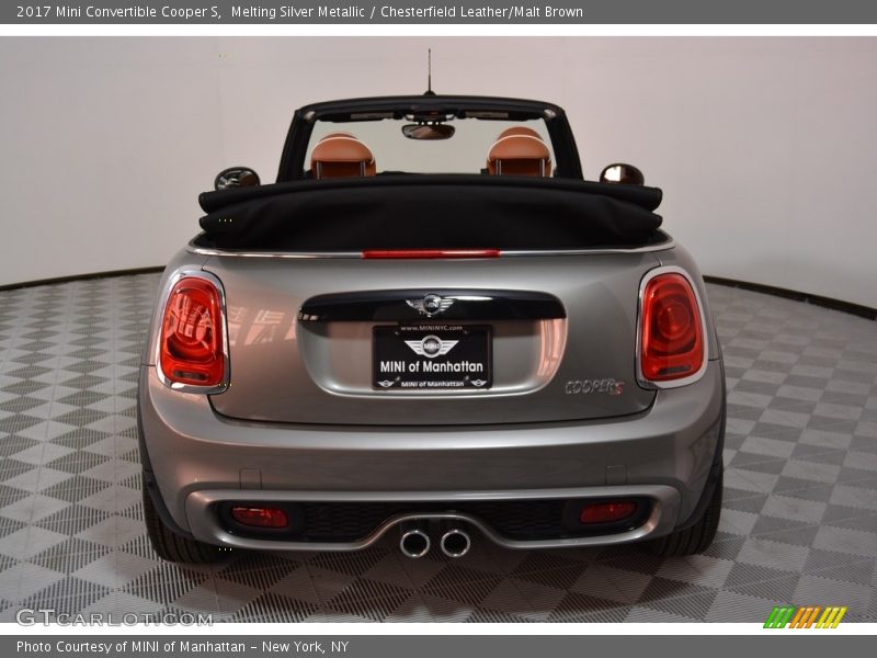 Melting Silver Metallic / Chesterfield Leather/Malt Brown 2017 Mini Convertible Cooper S