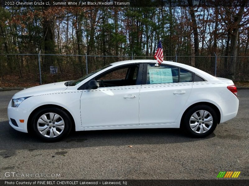 Summit White / Jet Black/Medium Titanium 2012 Chevrolet Cruze LS