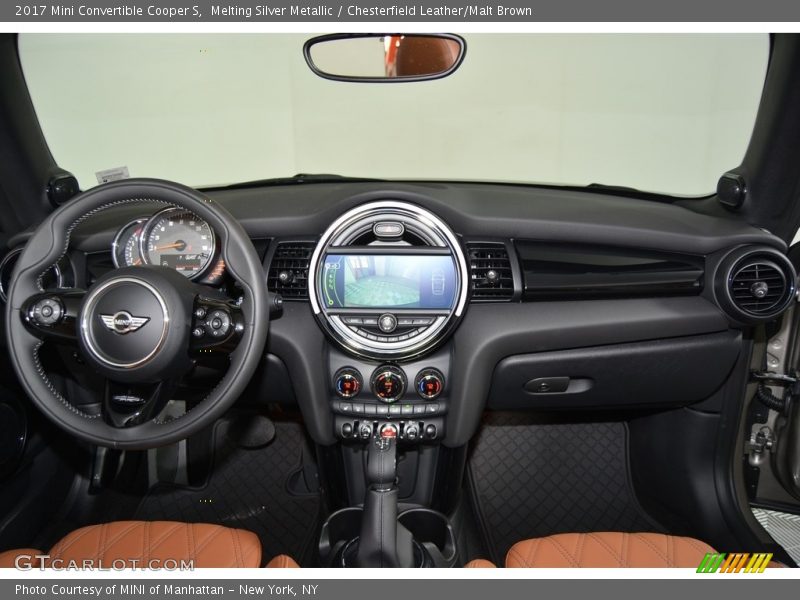 Melting Silver Metallic / Chesterfield Leather/Malt Brown 2017 Mini Convertible Cooper S