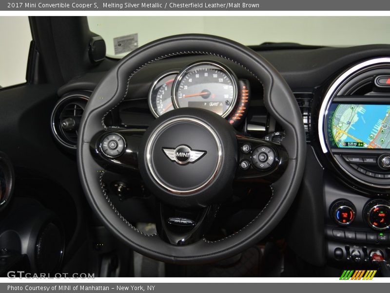 Melting Silver Metallic / Chesterfield Leather/Malt Brown 2017 Mini Convertible Cooper S