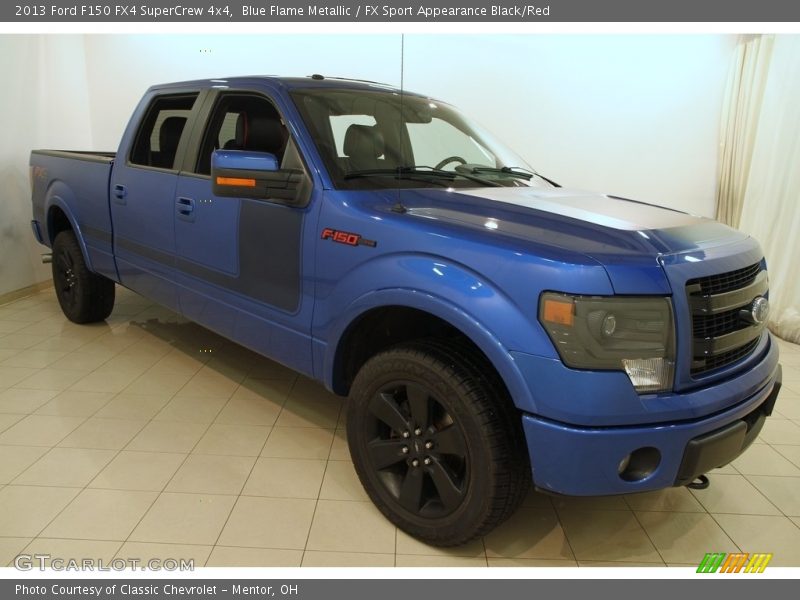 Blue Flame Metallic / FX Sport Appearance Black/Red 2013 Ford F150 FX4 SuperCrew 4x4
