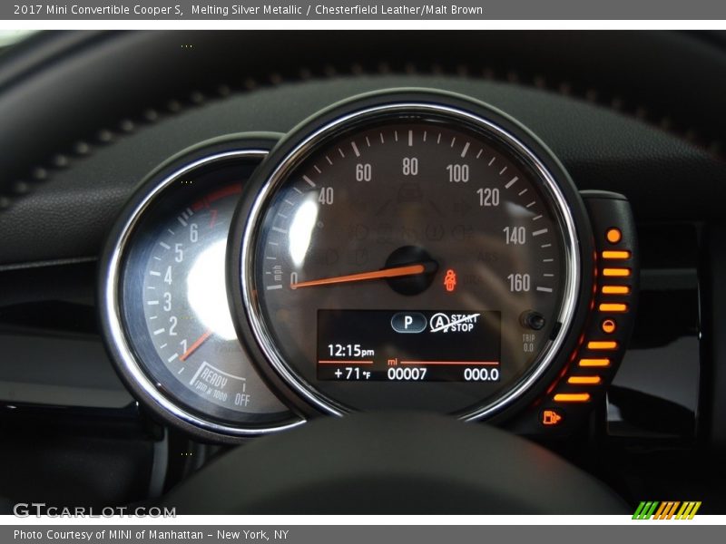 Melting Silver Metallic / Chesterfield Leather/Malt Brown 2017 Mini Convertible Cooper S