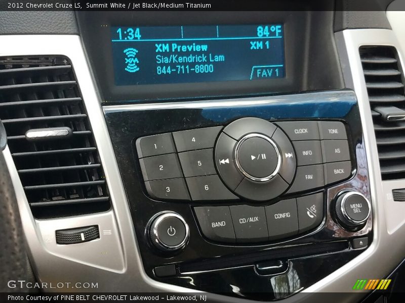 Summit White / Jet Black/Medium Titanium 2012 Chevrolet Cruze LS