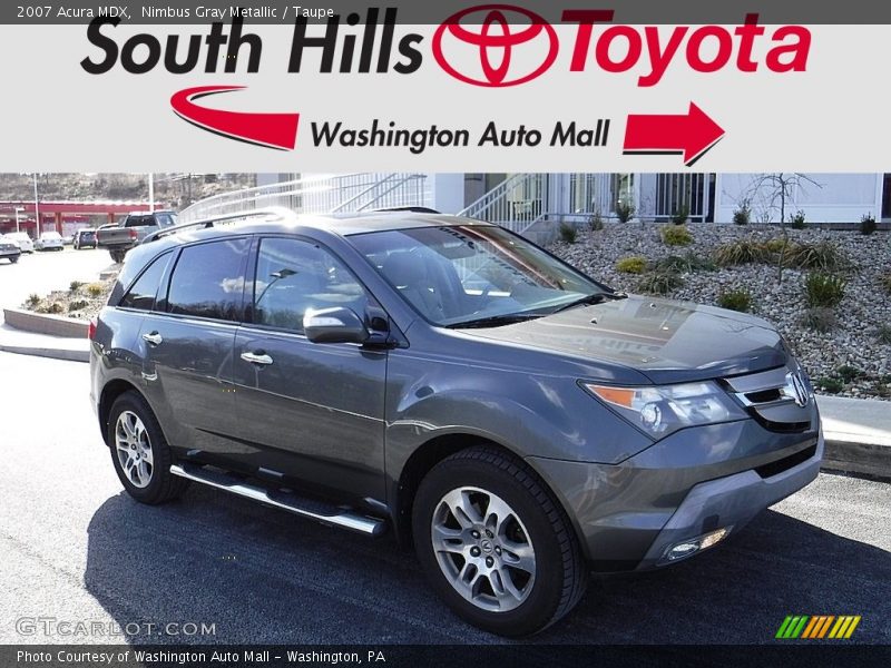 Nimbus Gray Metallic / Taupe 2007 Acura MDX