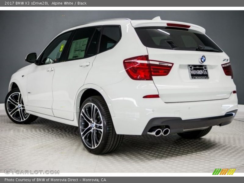 Alpine White / Black 2017 BMW X3 sDrive28i