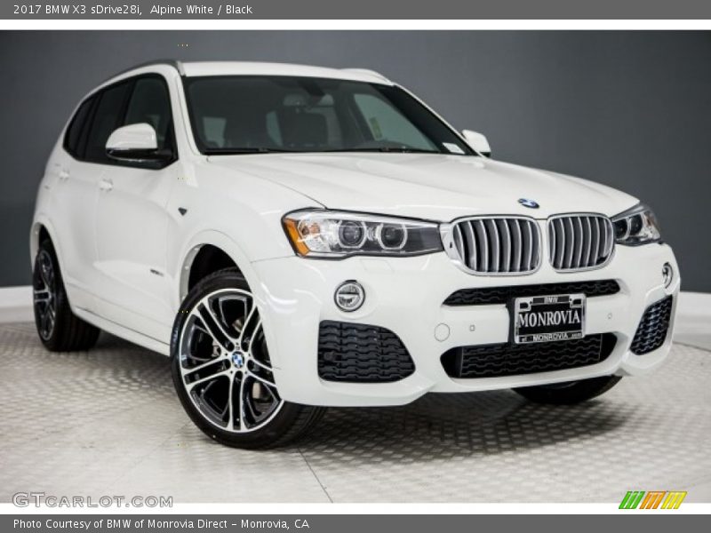 Alpine White / Black 2017 BMW X3 sDrive28i