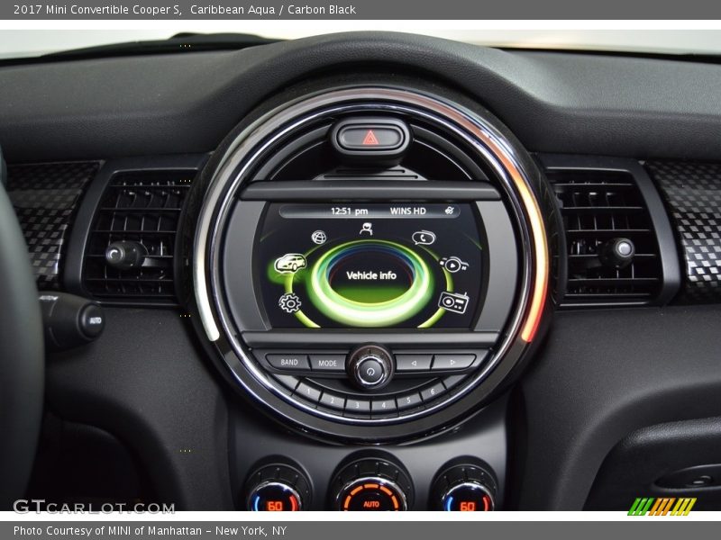 Controls of 2017 Convertible Cooper S