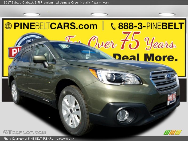 Wilderness Green Metallic / Warm Ivory 2017 Subaru Outback 2.5i Premium