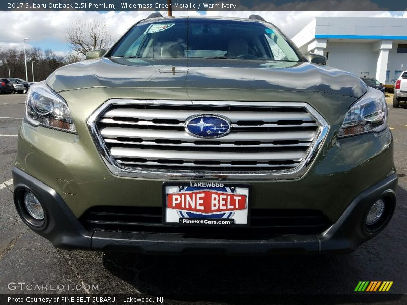 Wilderness Green Metallic / Warm Ivory 2017 Subaru Outback 2.5i Premium