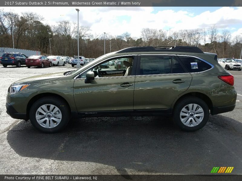 Wilderness Green Metallic / Warm Ivory 2017 Subaru Outback 2.5i Premium