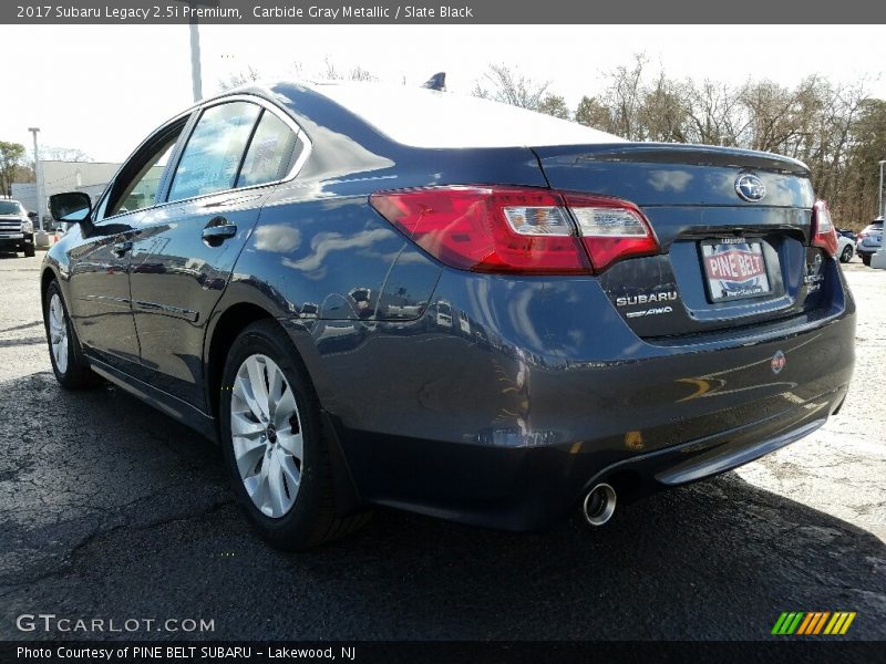 Carbide Gray Metallic / Slate Black 2017 Subaru Legacy 2.5i Premium