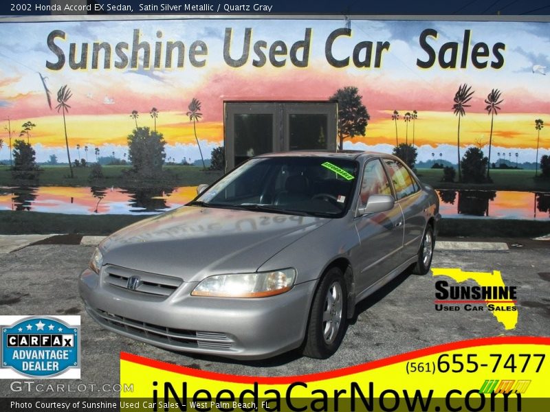 Satin Silver Metallic / Quartz Gray 2002 Honda Accord EX Sedan