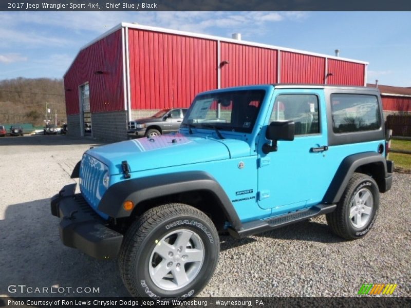 Chief Blue / Black 2017 Jeep Wrangler Sport 4x4