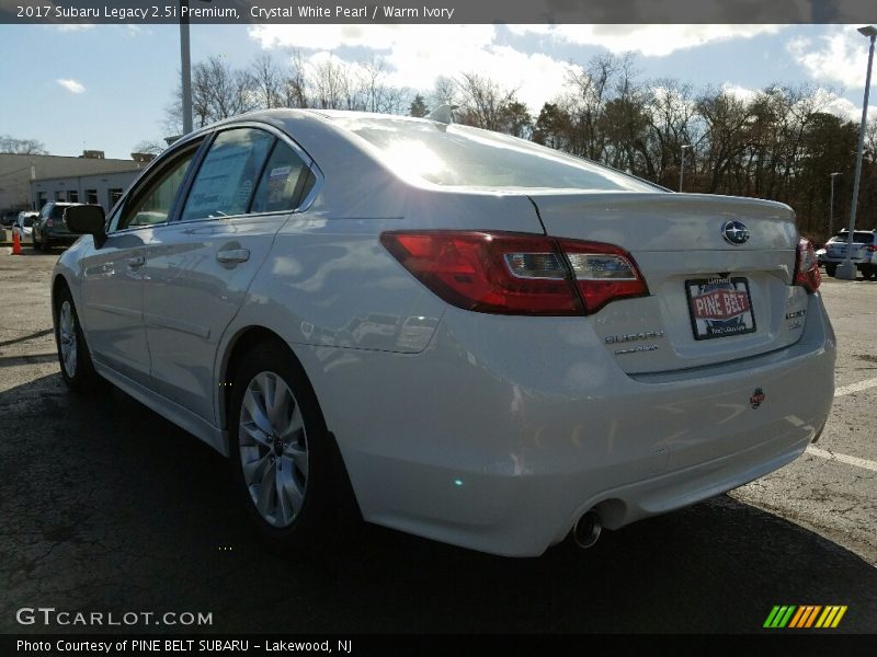 Crystal White Pearl / Warm Ivory 2017 Subaru Legacy 2.5i Premium