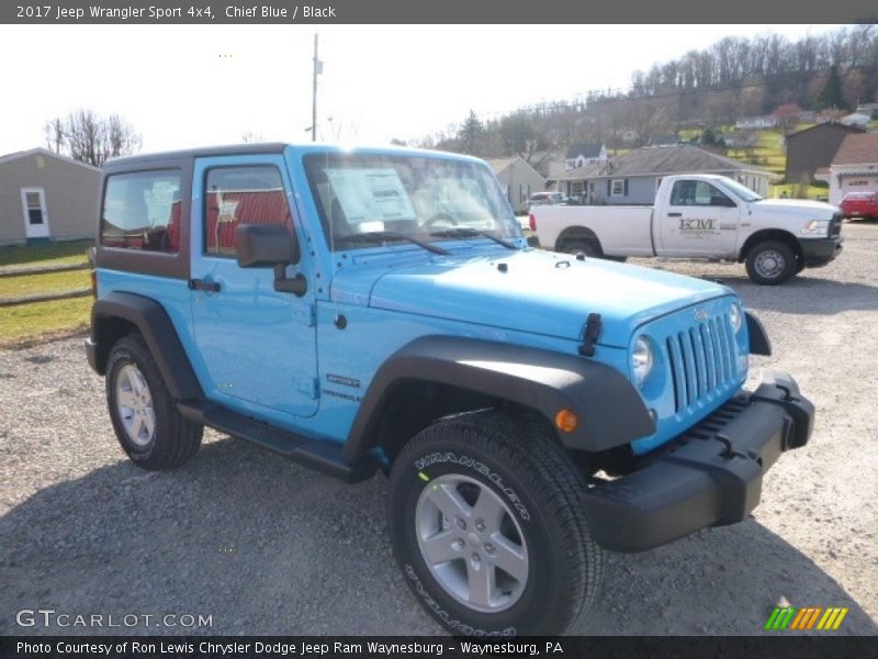 Chief Blue / Black 2017 Jeep Wrangler Sport 4x4