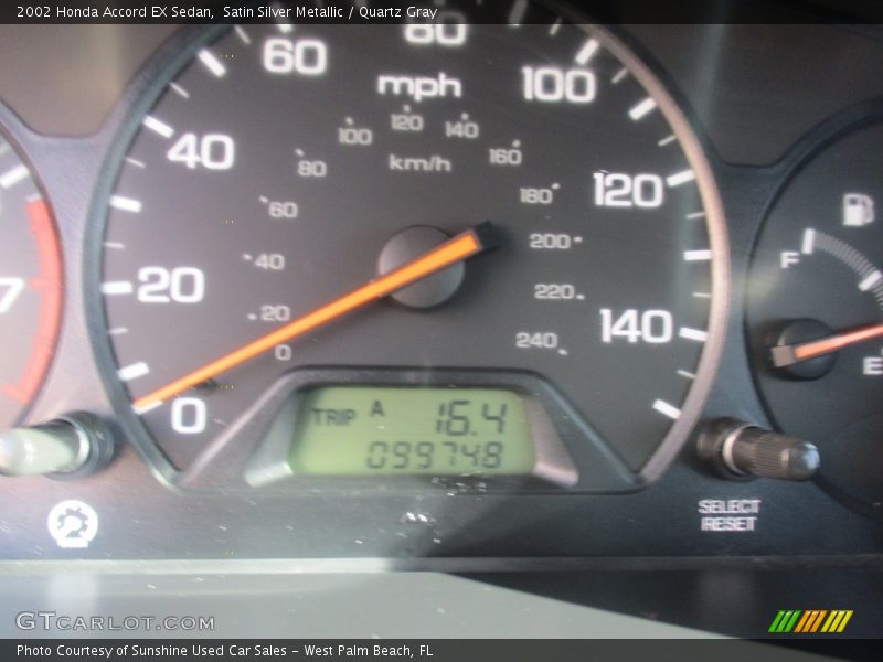 Satin Silver Metallic / Quartz Gray 2002 Honda Accord EX Sedan