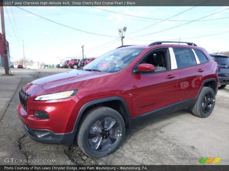 Deep Cherry Red Crystal Pearl / Black 2017 Jeep Cherokee High Altitude 4x4