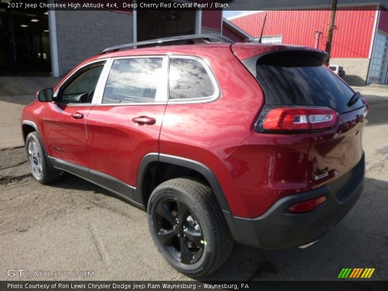 Deep Cherry Red Crystal Pearl / Black 2017 Jeep Cherokee High Altitude 4x4