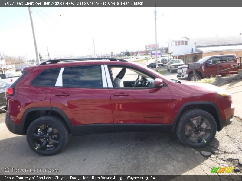 Deep Cherry Red Crystal Pearl / Black 2017 Jeep Cherokee High Altitude 4x4
