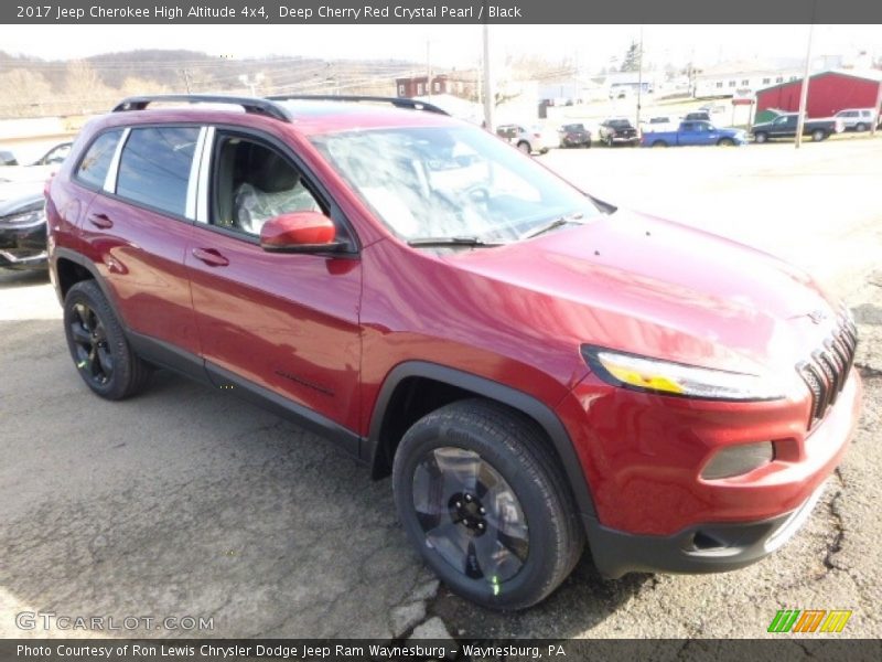 Deep Cherry Red Crystal Pearl / Black 2017 Jeep Cherokee High Altitude 4x4