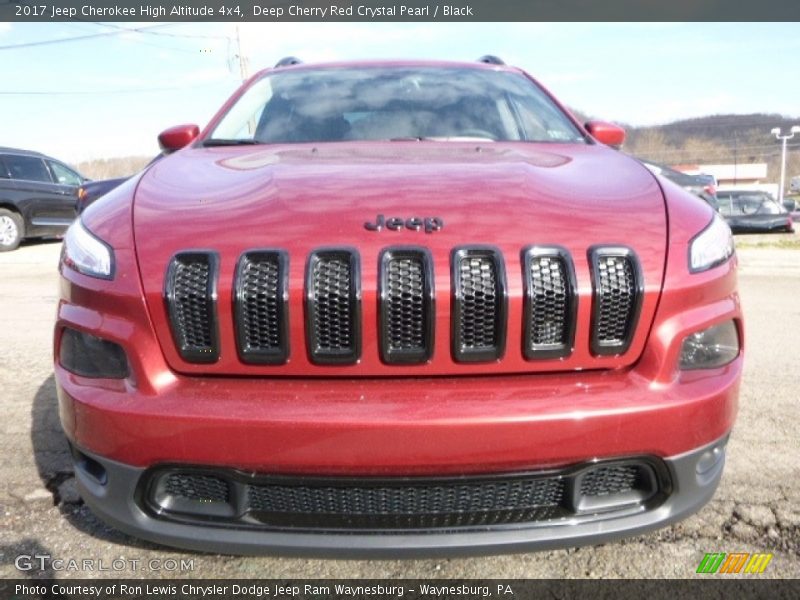 Deep Cherry Red Crystal Pearl / Black 2017 Jeep Cherokee High Altitude 4x4