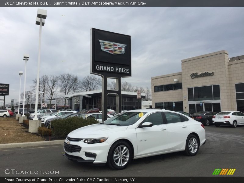 Summit White / Dark Atmosphere/Medium Ash Gray 2017 Chevrolet Malibu LT