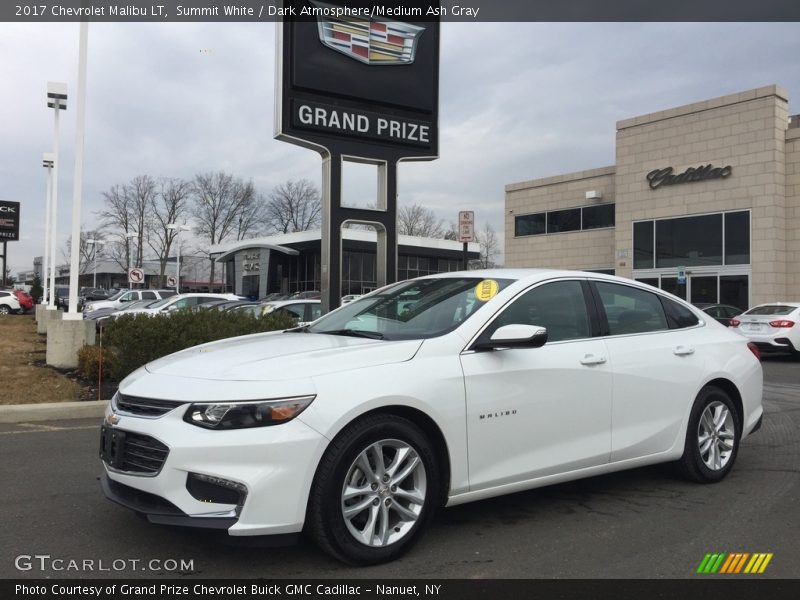 Summit White / Dark Atmosphere/Medium Ash Gray 2017 Chevrolet Malibu LT