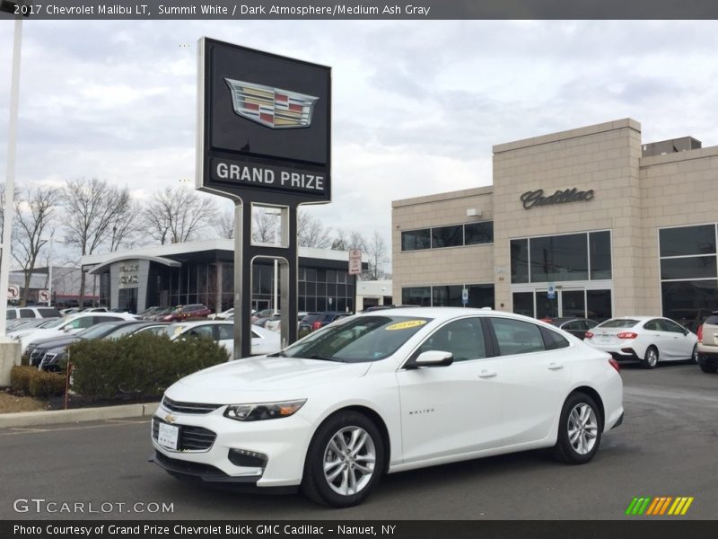 Summit White / Dark Atmosphere/Medium Ash Gray 2017 Chevrolet Malibu LT