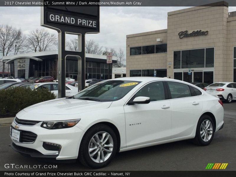 Summit White / Dark Atmosphere/Medium Ash Gray 2017 Chevrolet Malibu LT