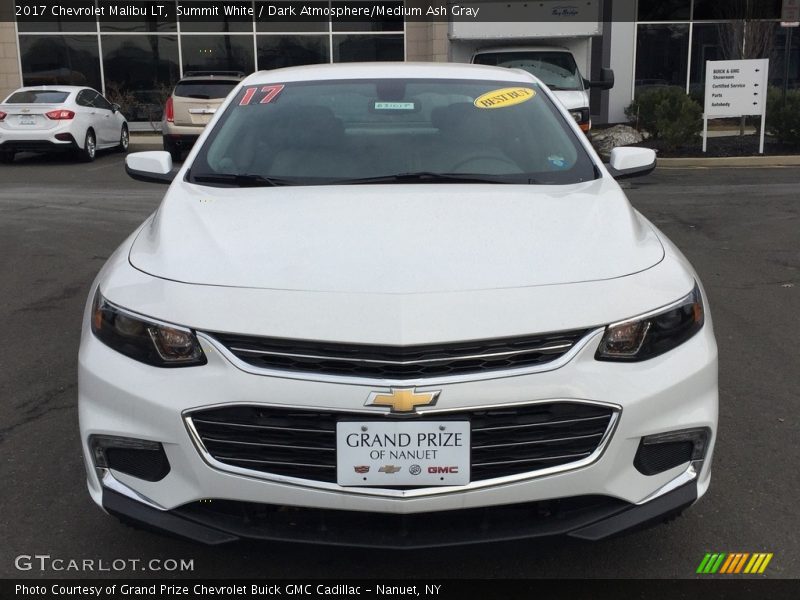 Summit White / Dark Atmosphere/Medium Ash Gray 2017 Chevrolet Malibu LT