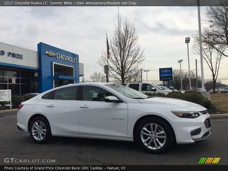 Summit White / Dark Atmosphere/Medium Ash Gray 2017 Chevrolet Malibu LT