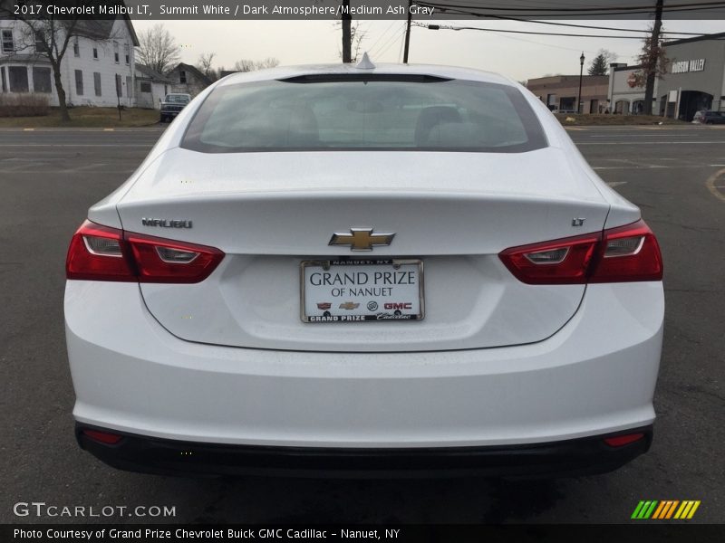 Summit White / Dark Atmosphere/Medium Ash Gray 2017 Chevrolet Malibu LT