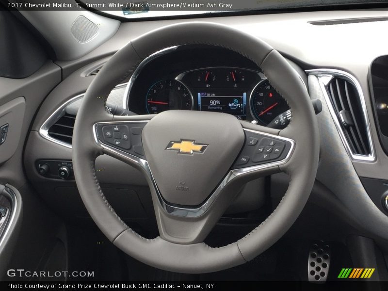 Summit White / Dark Atmosphere/Medium Ash Gray 2017 Chevrolet Malibu LT