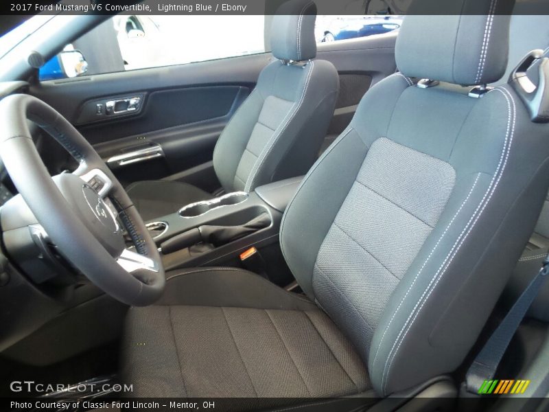 Front Seat of 2017 Mustang V6 Convertible