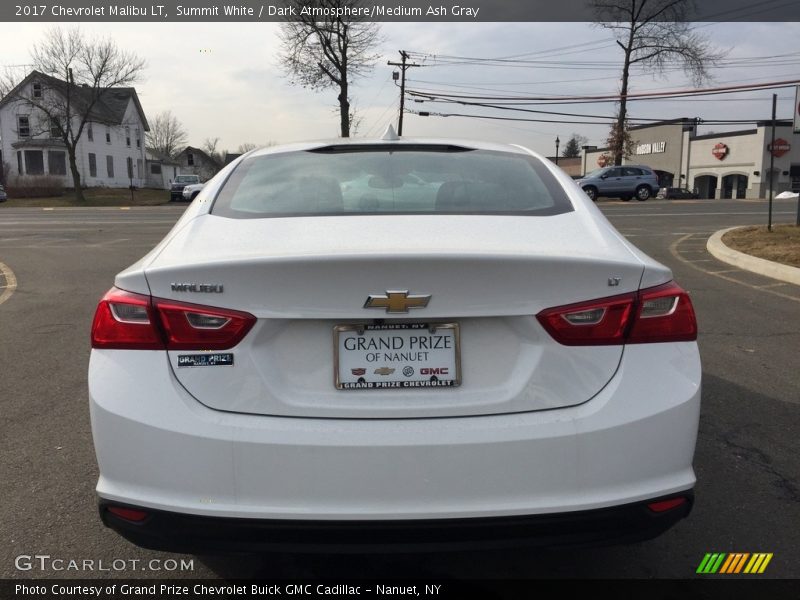 Summit White / Dark Atmosphere/Medium Ash Gray 2017 Chevrolet Malibu LT