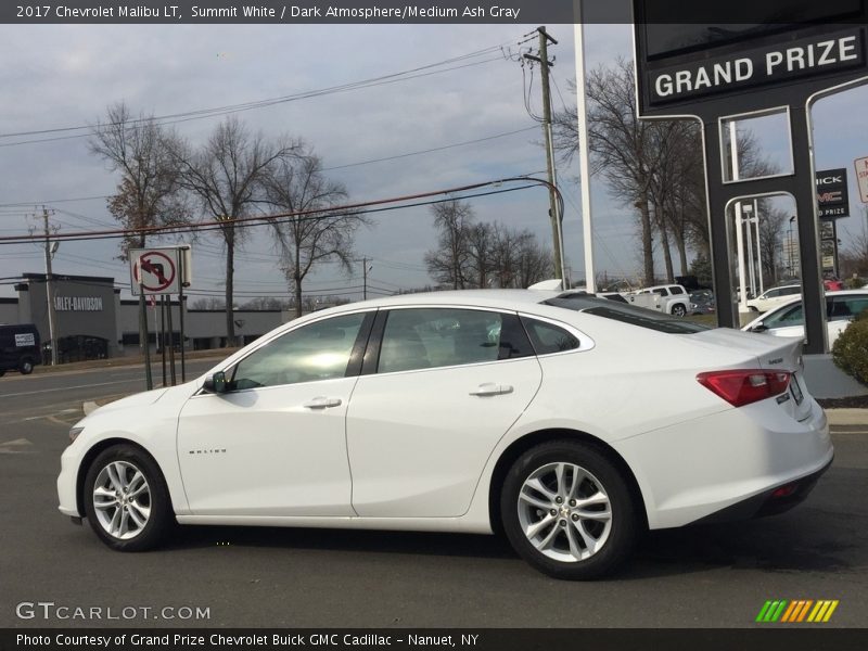Summit White / Dark Atmosphere/Medium Ash Gray 2017 Chevrolet Malibu LT