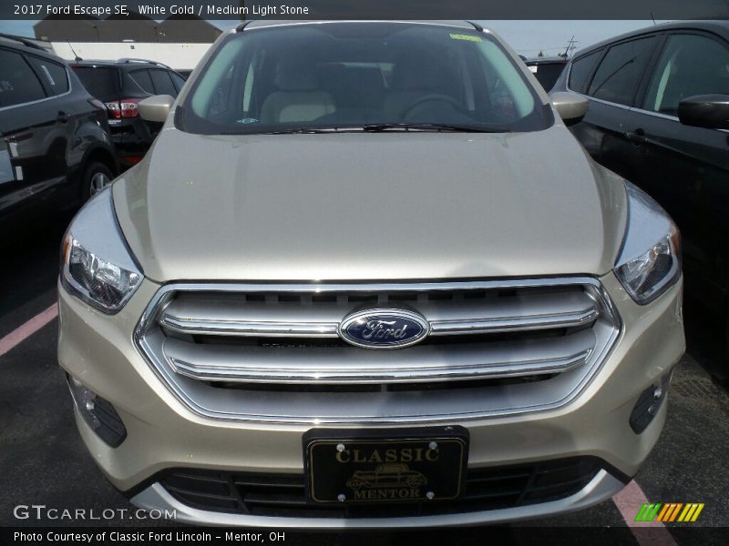 White Gold / Medium Light Stone 2017 Ford Escape SE