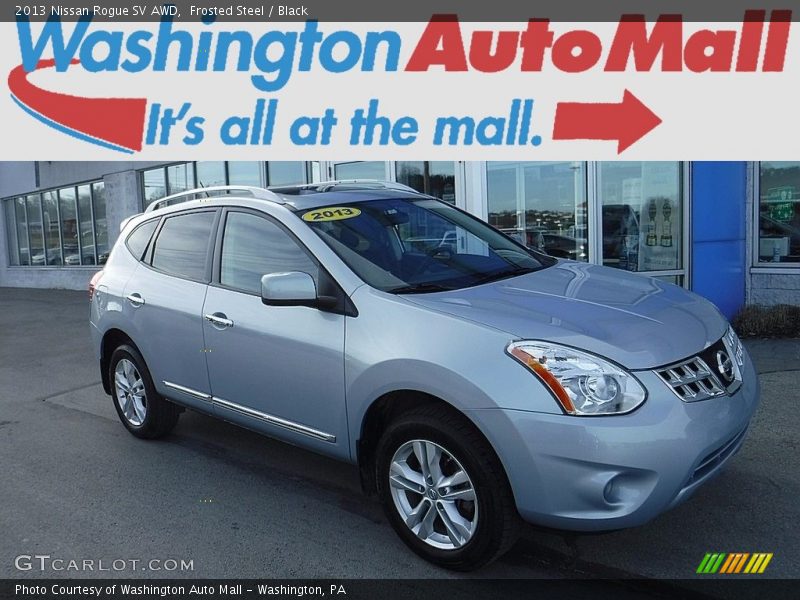 Frosted Steel / Black 2013 Nissan Rogue SV AWD