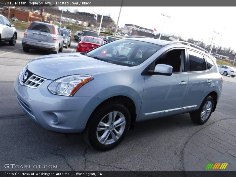 Frosted Steel / Black 2013 Nissan Rogue SV AWD