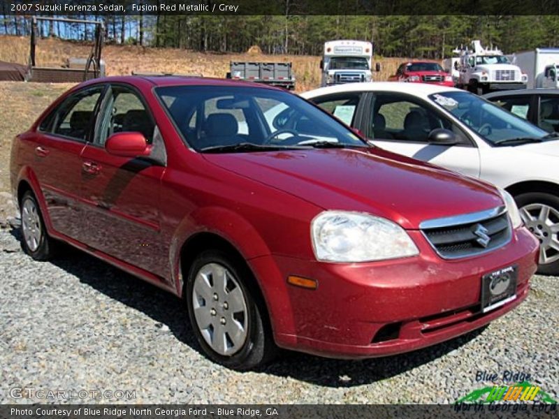 Fusion Red Metallic / Grey 2007 Suzuki Forenza Sedan